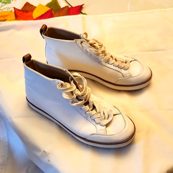 MASSIMO DUUTI LEATHER TENNIS SHOES - Picture 1 of 8